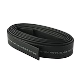 Welldoit Internal Diameter 60mm Length 2m Heat Shrink Tubing Cable Sleeving Wire Wrap Heat Shrinkable Tube Black (60mm)