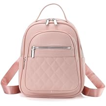 Rueesh PU Backpack for Women Small PU Leather Backpack Purse for Ladies Travel Shoulder Bag Pink