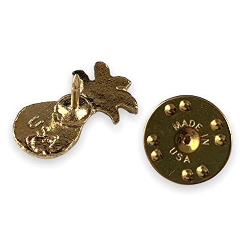 Image of StockPins Gold Pineapple Lapel Pin - Perfect for Backpack Pins, Gifts, Hawaiian Party, Fruit Pins