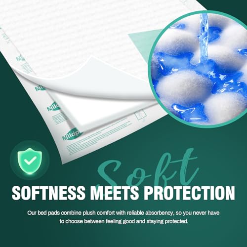 Image of MILDPLUS Heavy Duty Underpads 36 inchX36 inch, 20 Count, Ultra Absorbent Chucks 150Grams Tear-Resistant Bed Pads Disposable Incontinence Pads for Adults, Kids or Pets (Discreet Packaging)