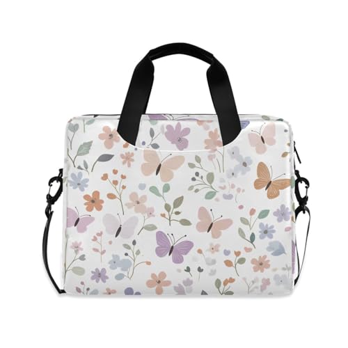 Funda para laptop con diseño mariposas y flores, 13-15.6 pulg. miniatura 1