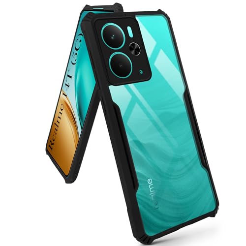 Image of Jkobi Back Cover Case for Realme 14T (Shockproof with Polycarbonate Clear Panel | Professional Black)