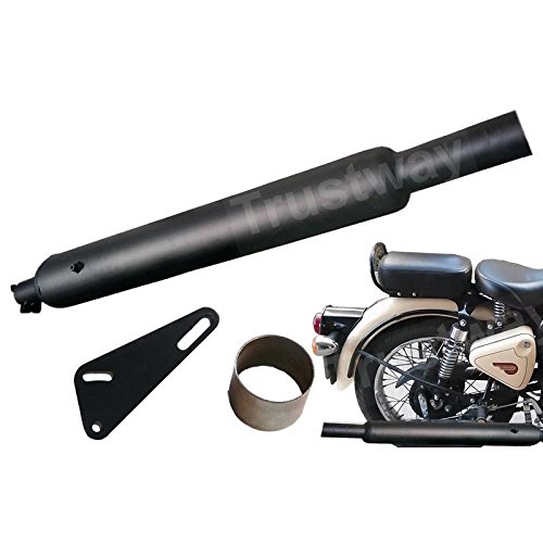 Dhe Best SIL116 Bike Bullet Silencer Exhaust Customized Long Bottle Punjab Dholki Black Silencer