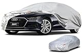 Kayme 6 Layers Car Cover Custom Fit for Audi A7 S7 RS7 (2010-2025) Waterproof All Weather for Automobiles, Outdoor Full Cover Rain Sun UV Protection.Silver