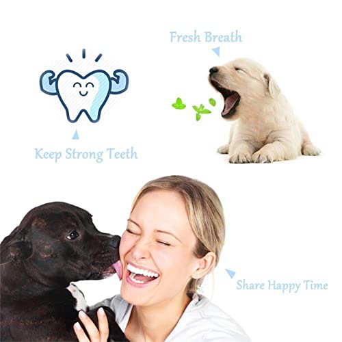Image of Orgrimmar 4 Pcs 3-Sided Pet Toothbrush Dog Cat Mouth Dental Teeth Care | Pet Brush for Bad Breath Tartar Cleaning