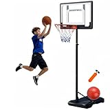 Basketballkorb Outdoor Kinder mit Basketball Kinder und Luftpumpe, 148-250cm Einstellbare Höhe, Der Beste Basketballkorb Outdoor Für Kinder von 6-12 Jahren