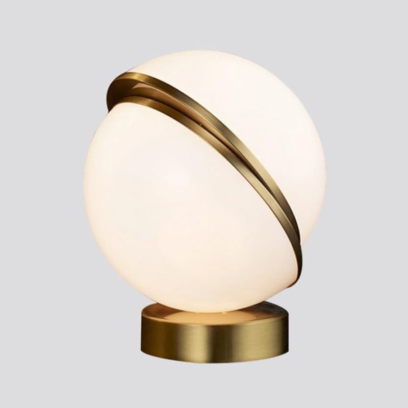 Lampy stołowe do sypialni Kreatywne Nowoczesne Proste Szklane Lampy Biurkowe Księżyc Lampka Nocna Sypialnia Gabinet Lampa Biurkowa LED Domowe Biurko Lampka Do Czytania (30cm) Lampa