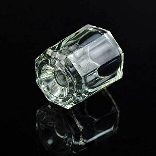 2 piezas vasitos acrílicos para uñas de vidrio cristal miniatura 4