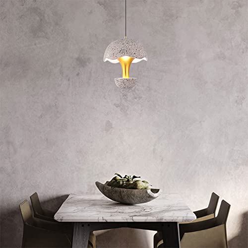 Suspension LED monocéphale grise lustre d'art minimaliste