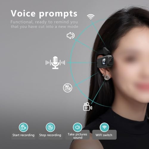 Caméra d'action WiFi 2,7K légère en ABS avec objectif grand angle 110° - 5