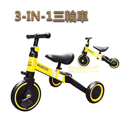 WALJX 三輪車 1-3歳 スリーインワンの子供用三輪車 子供用三輪車 3ラウンド 幼児用自転車 少年少女 三輪車 ベビー自転車 バランスカーのアップグレード オプションの3色 (Color : White)