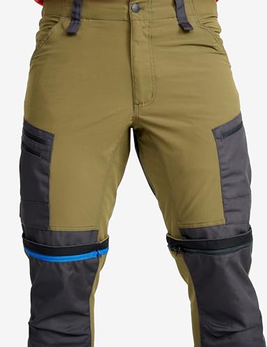 RevolutionRace Herren RVRC GP Pro Zip Off Pants, strapazierfähige, belüftete und wandelbare Hose für alle Outdoor-Aktivitäten, Dark Olive, M