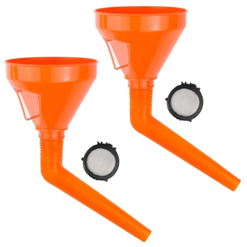Bangbobi Entonnoir de Remplissage 2 pièces, Grand Entonnoir avec Tamis, Entonnoir à Essence, Flexible et étanche, Entonnoir Universel pour Voiture, Atelier, Maison