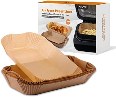 AIEVE Air Fryer Paper Accessories for Ninja Foodi Max AG551UK, 100Pcs Non-Stick Air Fryer Parchment Paper Disposable Paper Liner Compatible with Ninja AG551UK/FG551 Air Fryer