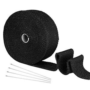 Yizhet 5 m hittebeschermingsband, uitlaat, hittebeschermingsband, basaltvezel, uitlaatband, motorfiets…