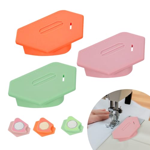 3Pcs Upgraded Magnetic Seam Guide for Sewing Machine with Scale