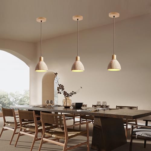 Lustre en pierre naturelle E26 pour éclairage de chambre - 2