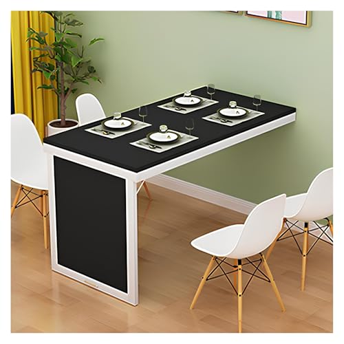 Escritorio plegable de teca para montar en la pared, mesa de pared que ahorra espacio para espacios pequeños, perfecto para lavandería, oficina en casa o bar, diseño compacto de 90 x 60 cm