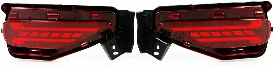DRL Bumper Reflector Brake Tail Lights, Rear Bumper LED Reflector Light Assembly, Compatible with Toyota Fortuner 2015 2016 2017 2018 2019-2015-2019