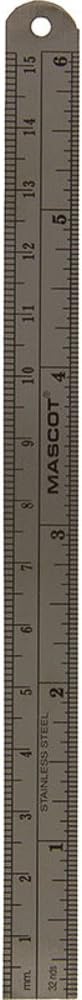 6" Metric & English Scale Metal Ruler