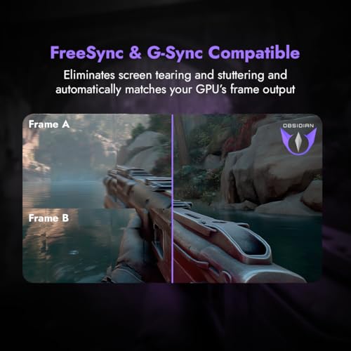 Image of Kreo Obsidian 27 Inch 2K QHD Gaming Monitor, 200Hz, 1ms, HDR10, FreeSync & G-Sync Compatible, 130% sRGB, 400 Nits, Adjustable Stand, Eye Comfort, Flicker Free, Made in India