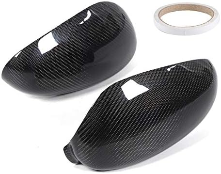 Aramox Carbon Fiber Side Mirror Cover Cap Fits 911 996 986 1997-2004, 3K Weave UV Protective Glossy Trim