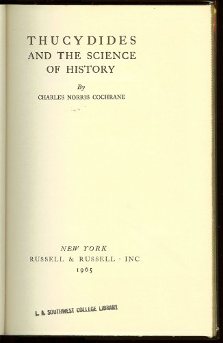Thucydides and the Science of History [Unknown] B002DI6K42 Book Cover