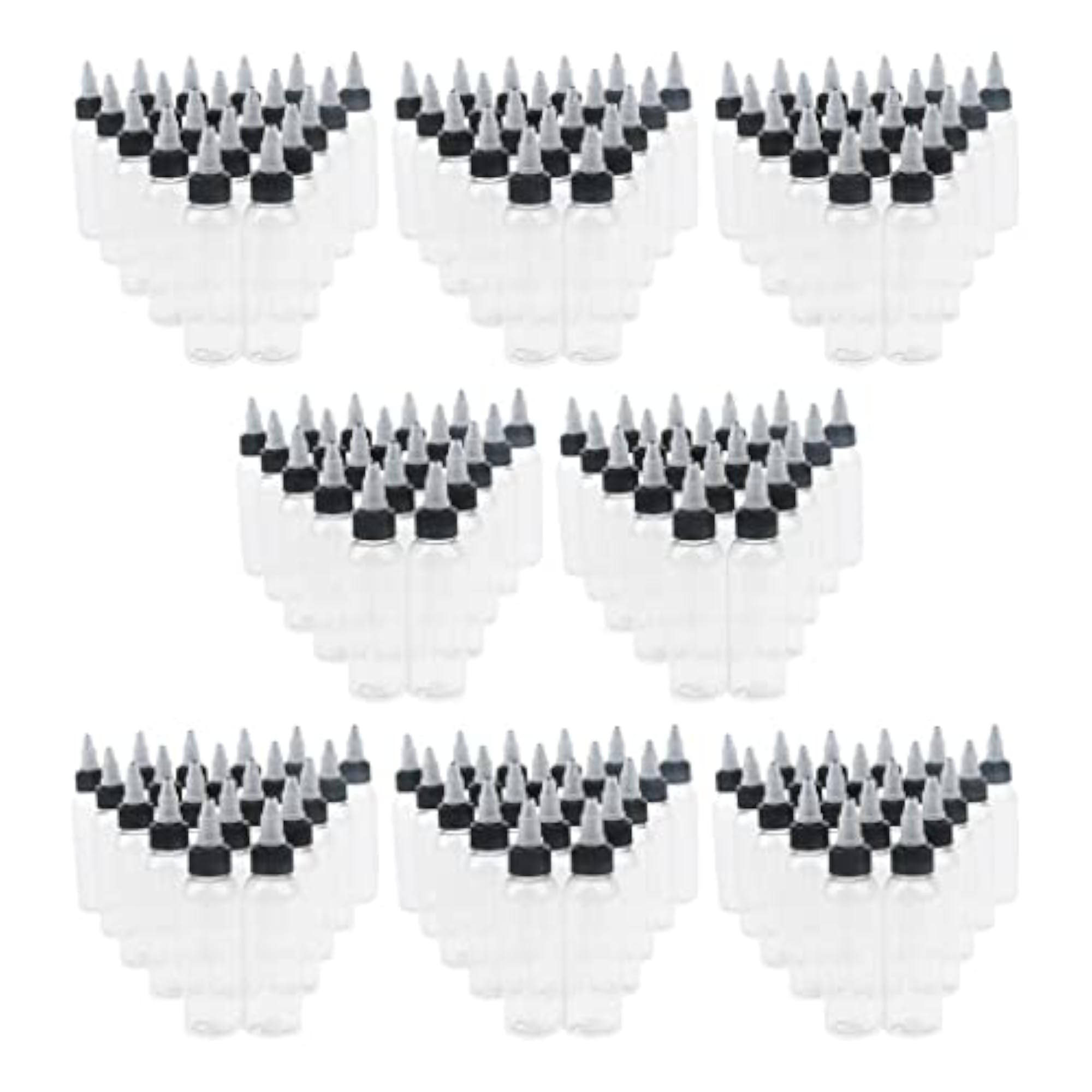 160 Pcs Empty ABS Squeeze Bottles with Twist Top Cap, 60ml