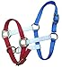 Showman Foal Size Red, White, and Blue Nylon Halter with Brass Hardware