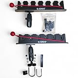Q-ERGO Angelrutenhalter für Boote und Pontons - Metall und Kunststoff - Deckenmontage, Schienenmontage - Schwarz