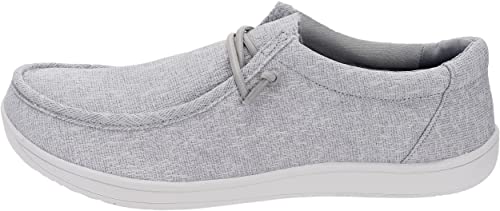 Whitin Women's Wide Width Barefoot Shoes Minimalist Loafer Zero Drop Size 7E Slip-On Deck Boat Moccasin Nurses Casual Stretch Arch Support W86 Walking Sport Running Female Fashion Sneaker Grey 37 #TOP1