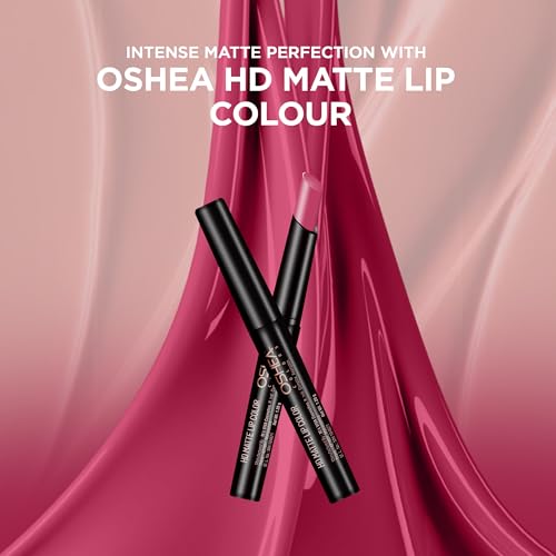 Image of Oshea Colors HD Matte Finish & Highly Pigmented Long Lasting Creamy Lipstick | Lightweight Formula Enriched with Castor Oil, Shea Butter & Jojoba Seed Oil | Free from Paraben - (Mauve Rose 05) 1.2g
