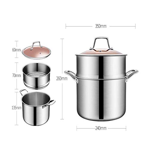 Casserole steamer insert PNAWLLCF en acier inoxydable superposable - 3