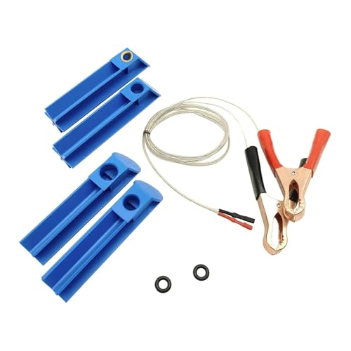 Kit de limpieza de inyectores de combustible con cables de prueba de 40 pulgadas y adaptadores de 4 tamaños. Juego de herramientas de limpieza para bricolaje.