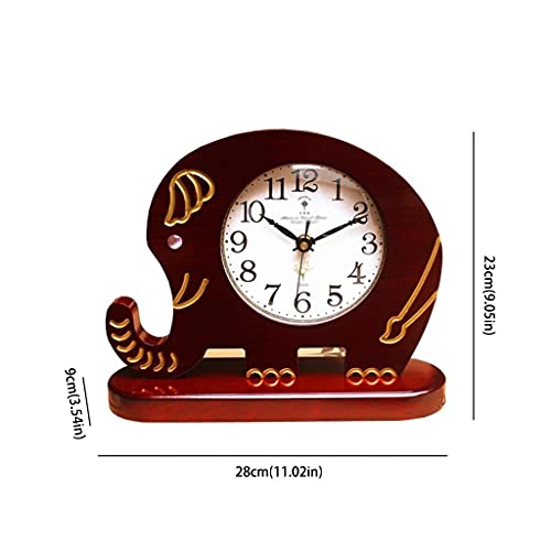 relógio Novo Chinês Retro Retro Big Desk Relógio De Madeira De Madeira Relógio Desktop Ornaments Hom