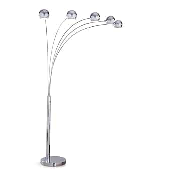 Amazon | Orbs 5 ライト アークフロアランプ 調光スイッチ 電球