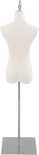 Miniatura 7 de Forma de vestido de torso de maniquí femenino, vestido de costura modelo M-annequin, exhibición de maniquí con soporte estable, altura ajustable de