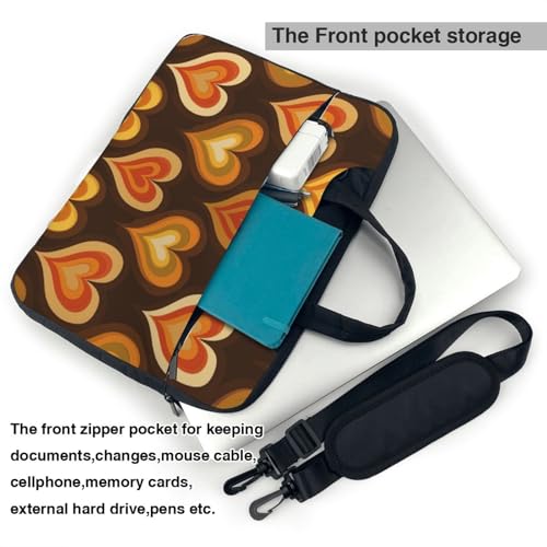 Bolso retro naranja para laptop 15.6 pulg impermeable miniatura 6