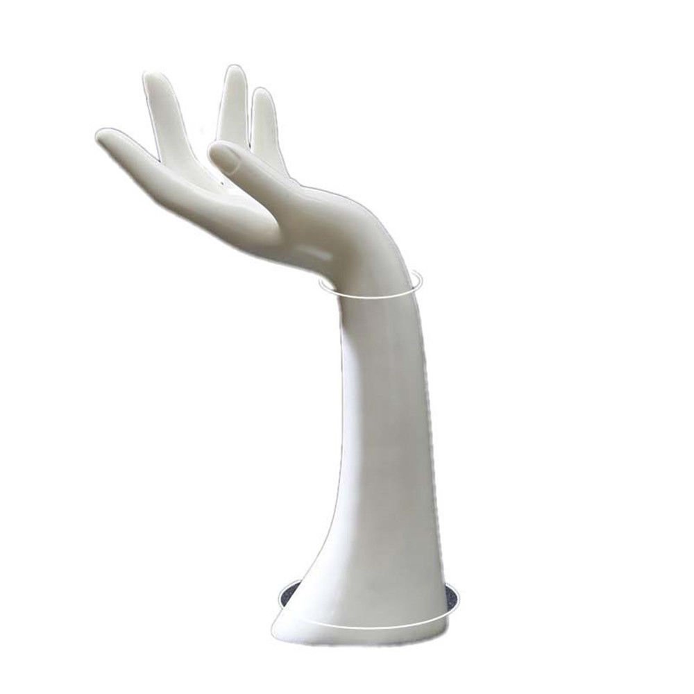 duojin Fashion Mannequin Hand Arm Display Base Female Gloves Jewelry Model Stand White