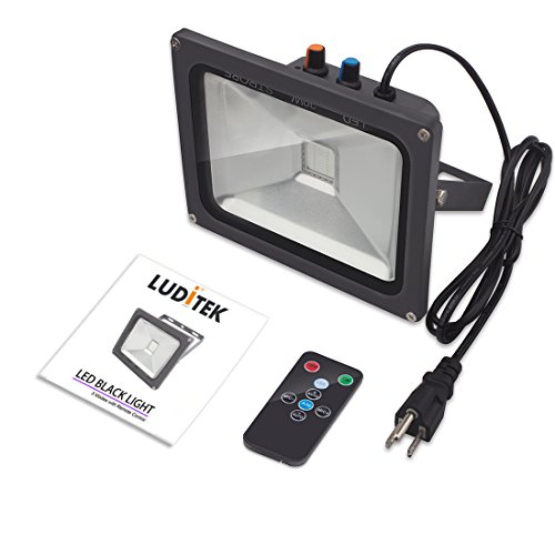 UV Black Light Party Light, 20W Sound Activated Black Lights for Parties,LED Strobe Blacklight Flood Light with Remote Control, Party Supplies for Halloween Birthday Dance Party