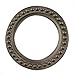 Baldwin 6768 Beaded Decorative Cylinder Trim Collar, Satin Brass and Black