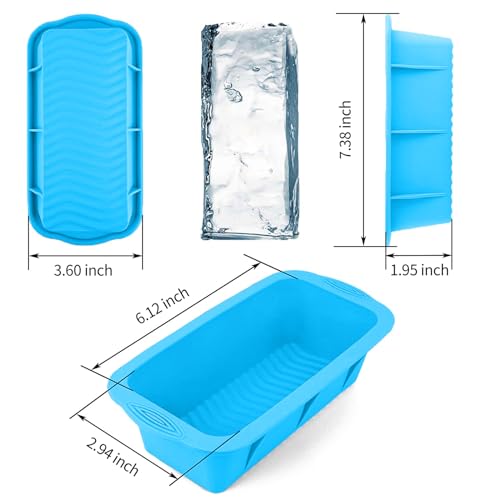 Extra Large Ice Block Mold for Ice Bath, 4 Pack 9.4lb Big Ice Cube Molds, Silicone Ice Bath Accessories Water Chiller for Cold Plunge or Coolers