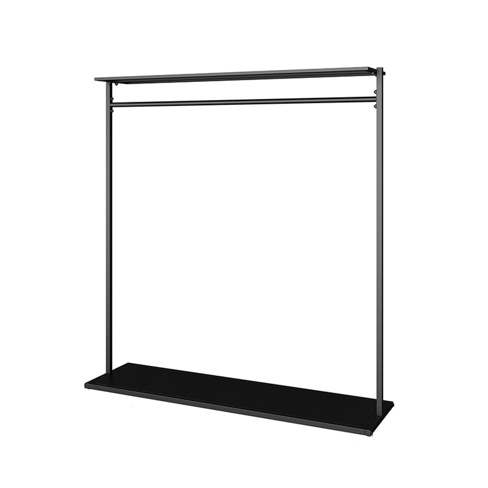 YNBSHGAA Multifunctional Clothes Rack, Simple Floor Hanger for Home & Bedroom, Stylish Gold Standing Garment nizer, Ideal for Living Room & Clothing Store,Negro-Grande