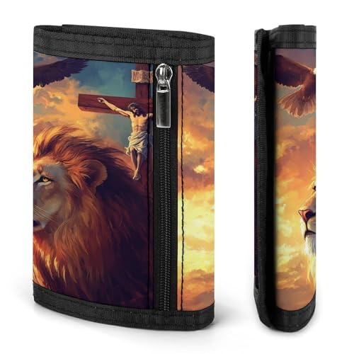 Christian Lion Of Judah Ea-gle Trifold Wallet Slim Credit Card Holder Minimalist Front Pocket Money Clip for Women Men3