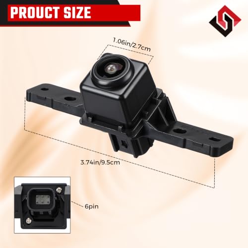 Image of Front View Camera Bumper Grille Camera OE: 284F1-4BA0A 284F1-4BA1A, Compatible with 2014-2016 Nissan Rogue 2.5L L4 Murano 2015-2019 3.5L V6