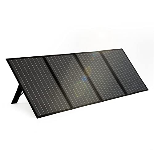 MOBI OUTDOOR 200W Foldable Solar Panel with Kickstand, Portable Solar Panel Charger with MC-4, DC Output for RV, Laptops, Solar Generator, Van, Camping Off-Grid (200W)
