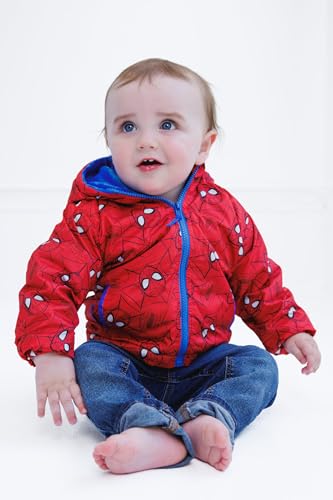 Marvel Spider-Man Zip Up Waterproof Rain Jacket Toddler to Little Kid Sizes (2T - 7)2