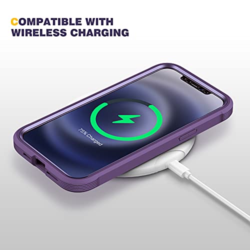 image for Diaclara Designed for iPhone 12/12 Pro Case, Full Body Rugged with Bui