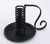 kerzenleuchter hirsch eisen Größe: Höhe 12 cm Kerzenleuchter, Spiral-Leuchter schwarz H 12 cm geeignet für Kerzen Ø 2-2,5 cm