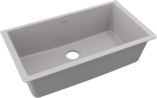 Miniatura 3 de Elkay Quartz Classic ELGRU13322GS0 Greystone - Fregadero de montaje inferior con cuenco individual
